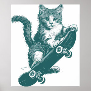 Póster Diseño de camiseta gráfica de dibujo de línea mini