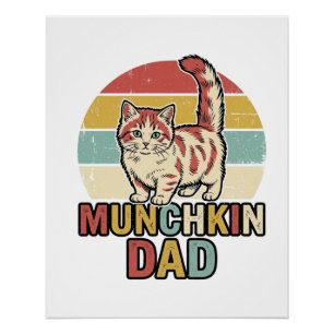 Póster Diseño de camiseta vectorial para papá Munchkin am