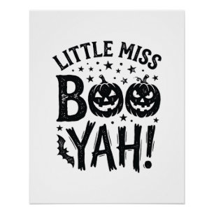 Póster Diseño de camiseta vintage de Halloween Little Mis