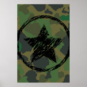 Póster diseño de camuflaje militar