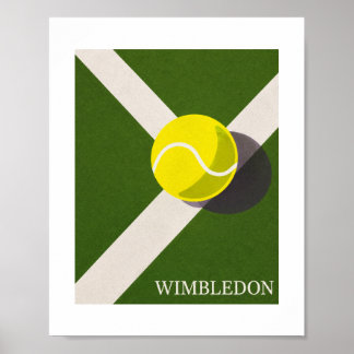Póster diseño de cancha de tenis de Wimbledon