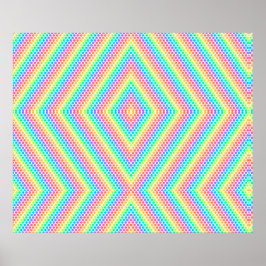 Póster diseño de cartel colorido con características un a