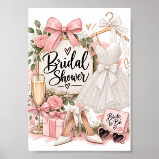Póster Diseño de cartel de despedida de soltera elegante