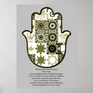 Póster Diseño de cartel de mano de Khamsa revisitado 1 pr