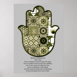 Póster Diseño de cartel de mano de Khamsa revisitado 2 Ar