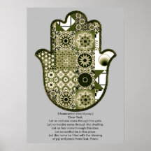 Diseño de cartel de mano de Khamsa revisitado 2 pr
