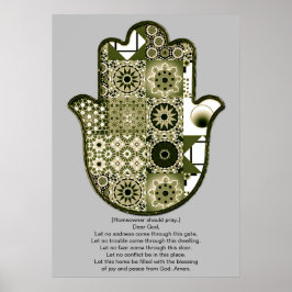 Póster Diseño de cartel de mano de Khamsa revisitado 2 pr