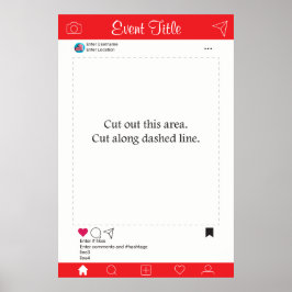 Póster Diseño de cartel de marco de accesorios para cabin