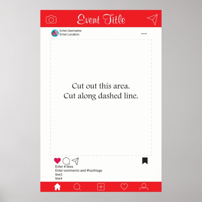 Póster Diseño de cartel de marco de accesorios para cabin (Frente)