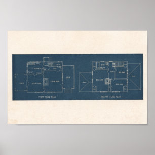 Póster Diseño de casa de época 1927 10A1 Diseño de impres