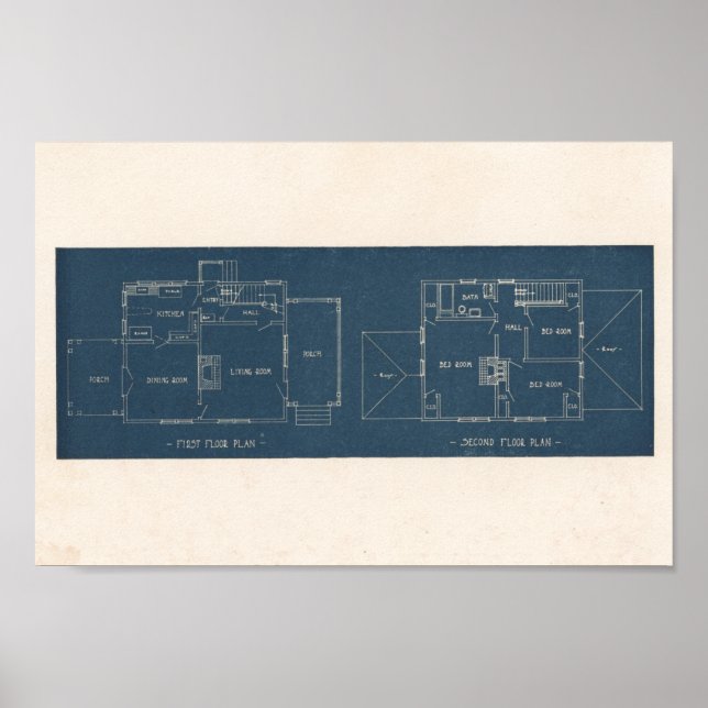 Póster Diseño de casa de época 1927 10A1 Diseño de impres (Frente)
