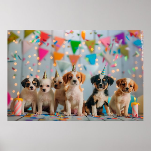 Póster Diseño de Celebración de Fiesta de Cumpleaños de C (Frente)