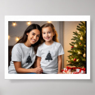 Póster Diseño de celebración de navidades con familia