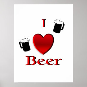 Póster Diseño de cerveza que amo