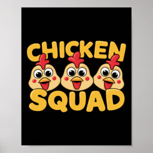 Póster Diseño de Chicken Squad para cosas de amantes de l