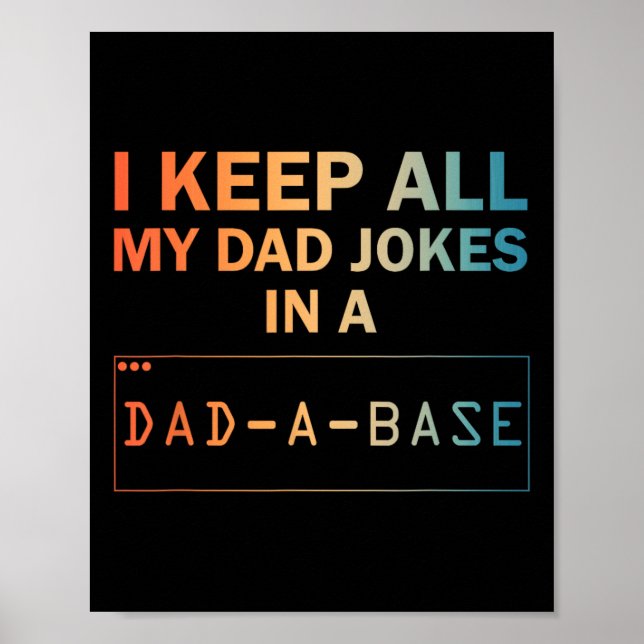 Póster Diseño de Chistes para Hombres Base de Datos Papá  (Frente)