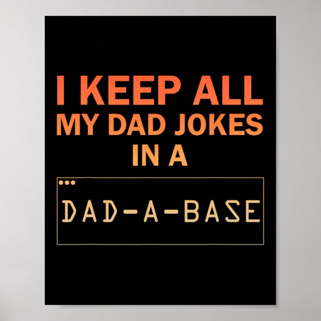 Póster Diseño de Chistes para Hombres Base de Datos Papá  (Frente)