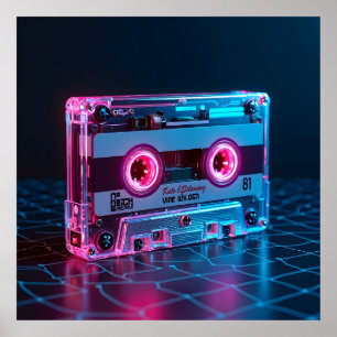 Póster Diseño de cinta cassette