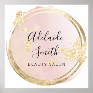 Póster diseño de círculo rosa