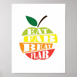 Póster Diseño de cita come fab, vence flacidez
