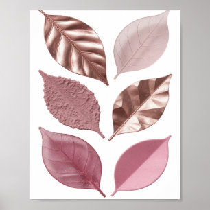 Póster Diseño de cita de MODA FRONDOSA plateada icónica