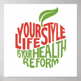 Póster Diseño de cita de salud roja y verde.