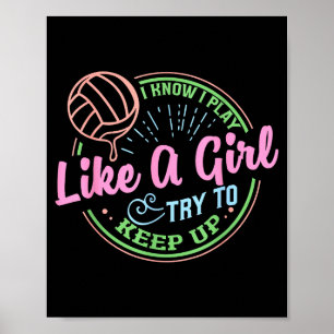 Póster Diseño de cita de voleibol pastel para atleta segu