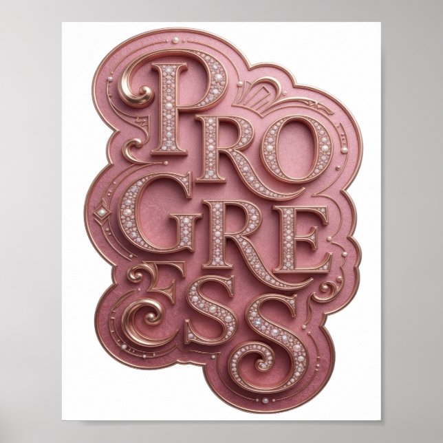 Póster Diseño de cita PROGRESO Rosa Hermoso (Frente)