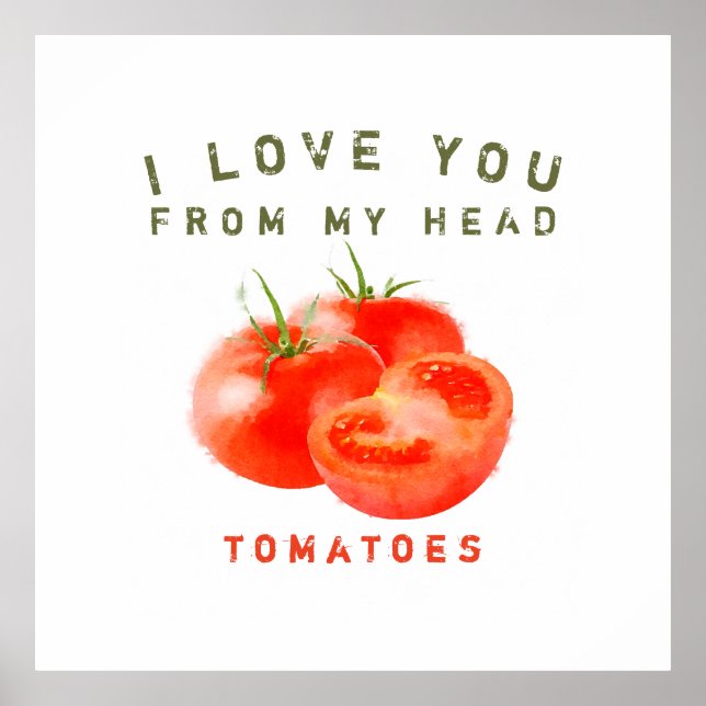 Póster Diseño de citas de tomate de cosecha - (Frente)