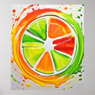 Póster Diseño de Citrus Splash