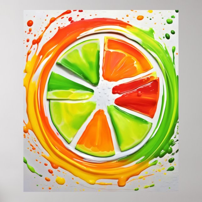 Póster Diseño de Citrus Splash (Frente)