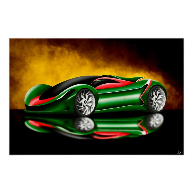 Póster Diseño de concepto de hipercoches (Anverso)