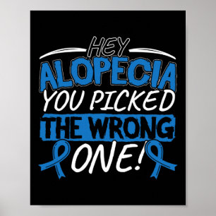 Póster Diseño de conciencia de la alopecia para un partid