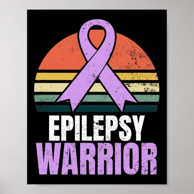Póster Diseño de concientización sobre epilepsia vintage  (Frente)