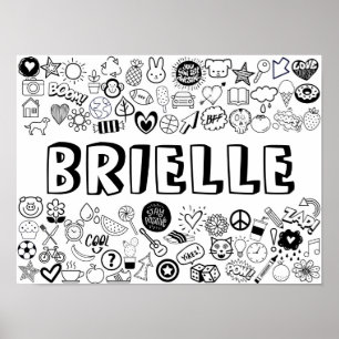 Póster Diseño de contorno en color "BRIELLE"