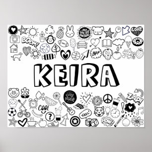 Póster Diseño de contorno en color "KEIRA"
