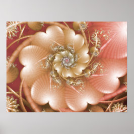 Póster Diseño de corazón rosa