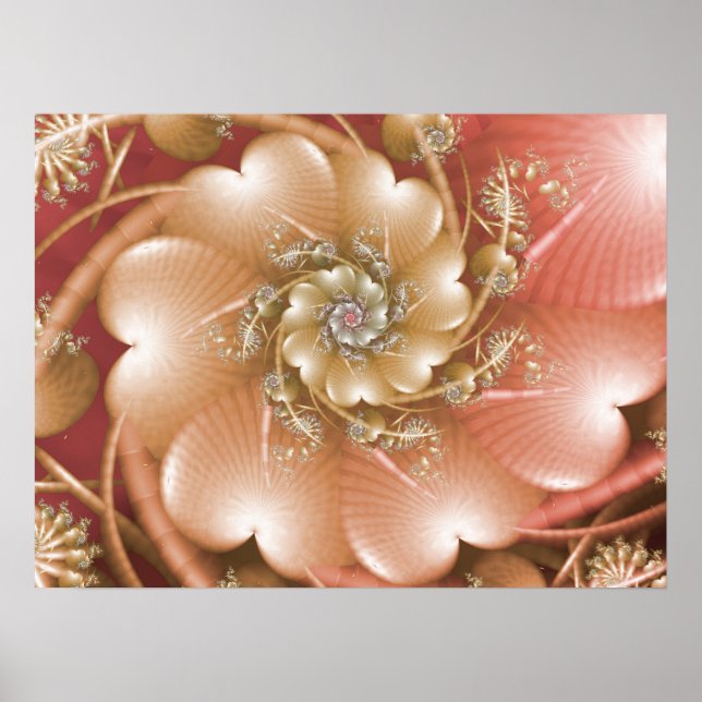 Póster Diseño de corazón rosa (Frente)