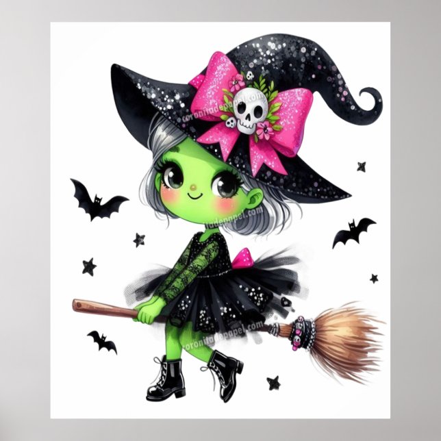 Póster Diseño de cosecha de fantasmas de Mama Retro Hallo (Frente)