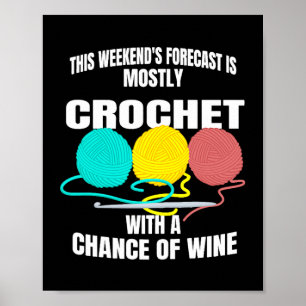 Póster Diseño de Crocheting para mujeres para citas de pu