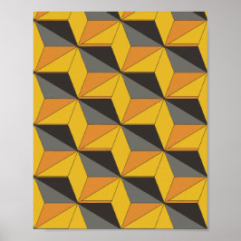 Póster Diseño de cubos geométricos
