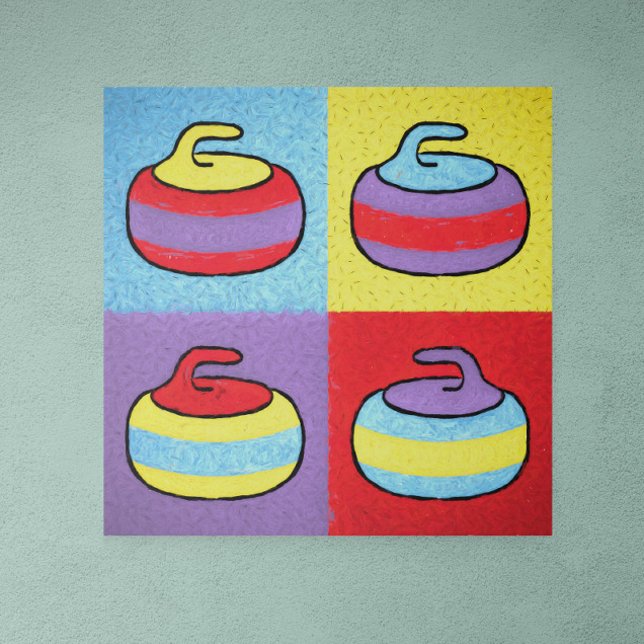 Póster Diseño de Curling de Pop Art (Subido por el creador)