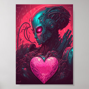 Póster Diseño de "Cyber Valentine" para cibernetica