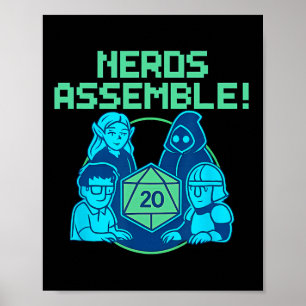 Póster Diseño de dados de juego de mesa de píxeles de ner