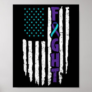 Póster Diseño de depresión suicida para prevenir el SIDA