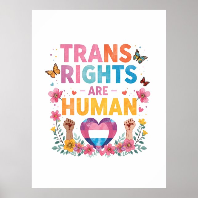 Póster Diseño de Derechos Trans son Derechos Humanos | LG (Frente)