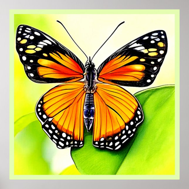 Póster Diseño de detalles de ala mariposa (Frente)