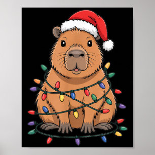 Póster Diseño de dibujos animados lindos capibaras divert