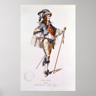Póster Diseño de disfraces para "Don Juan" de Moliere