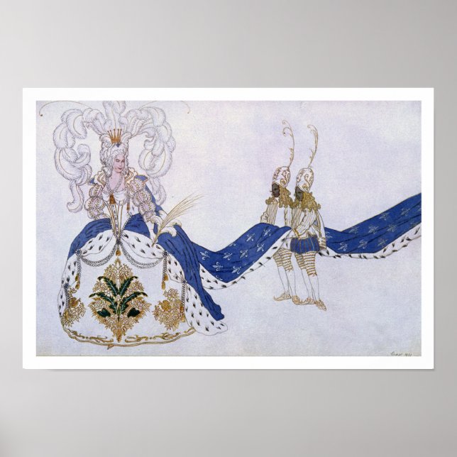 Póster Diseño de disfraces para la Reina y sus páginas, d (Frente)